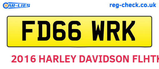 FD66WRK are the vehicle registration plates.