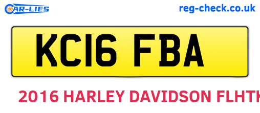 KC16FBA are the vehicle registration plates.