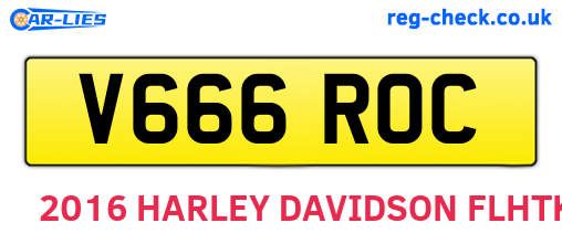 V666ROC are the vehicle registration plates.
