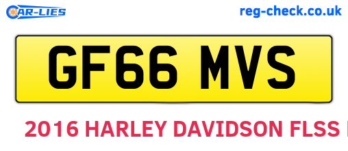 GF66MVS are the vehicle registration plates.