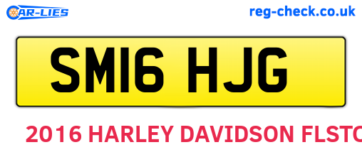 SM16HJG are the vehicle registration plates.