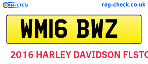 WM16BWZ are the vehicle registration plates.