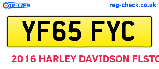 YF65FYC are the vehicle registration plates.