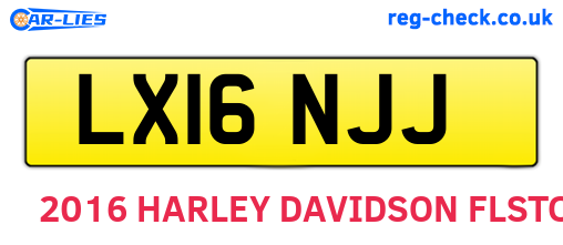 LX16NJJ are the vehicle registration plates.