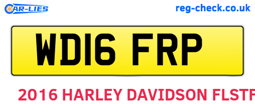 WD16FRP are the vehicle registration plates.