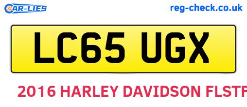 LC65UGX are the vehicle registration plates.