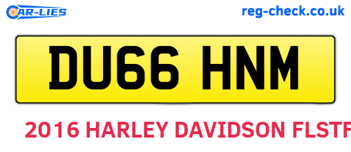 DU66HNM are the vehicle registration plates.