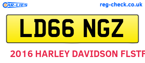 LD66NGZ are the vehicle registration plates.