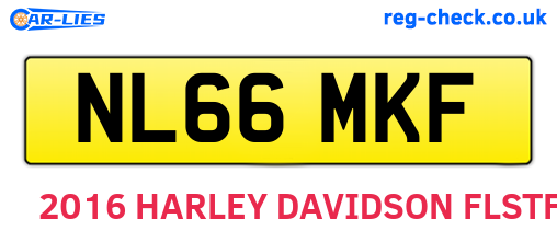 NL66MKF are the vehicle registration plates.