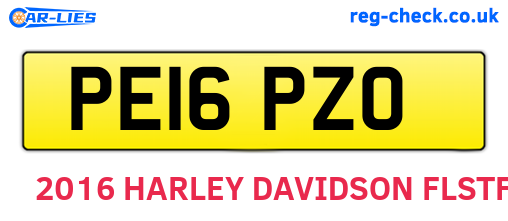 PE16PZO are the vehicle registration plates.