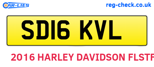 SD16KVL are the vehicle registration plates.