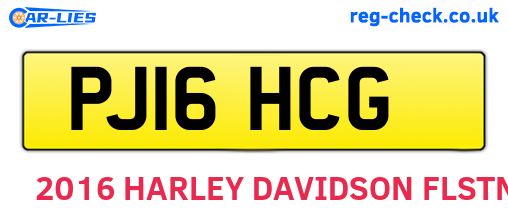 PJ16HCG are the vehicle registration plates.