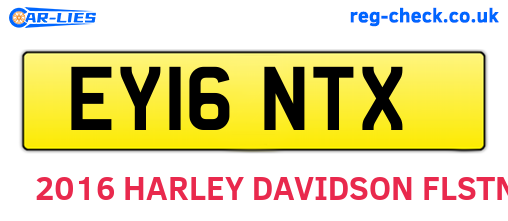 EY16NTX are the vehicle registration plates.