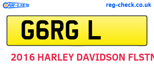 G6RGL are the vehicle registration plates.