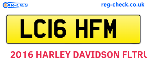 LC16HFM are the vehicle registration plates.