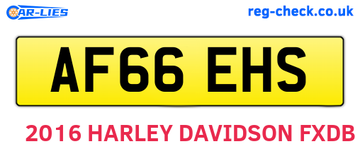 AF66EHS are the vehicle registration plates.
