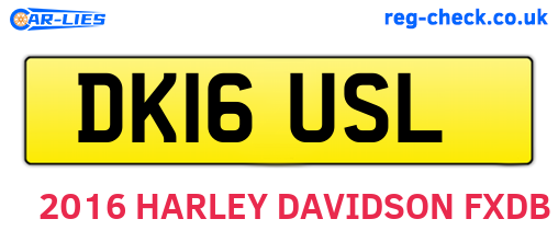 DK16USL are the vehicle registration plates.
