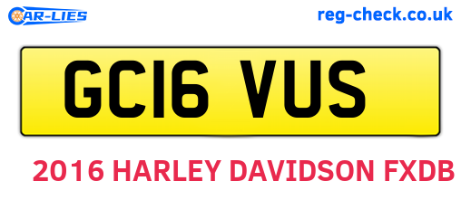 GC16VUS are the vehicle registration plates.