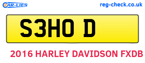 S3HOD are the vehicle registration plates.