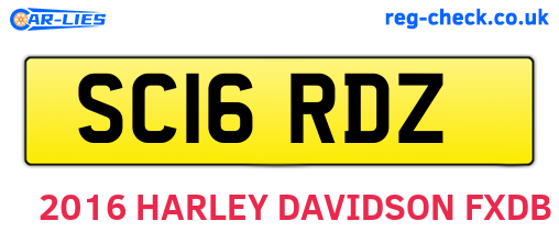 SC16RDZ are the vehicle registration plates.