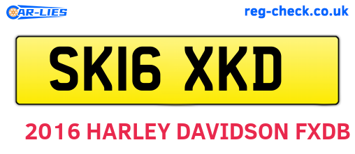 SK16XKD are the vehicle registration plates.