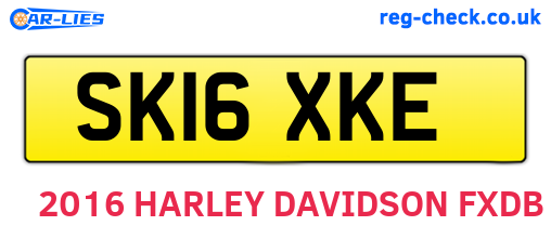 SK16XKE are the vehicle registration plates.