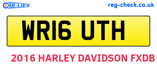WR16UTH are the vehicle registration plates.