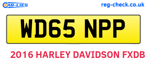 WD65NPP are the vehicle registration plates.