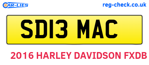 SD13MAC are the vehicle registration plates.