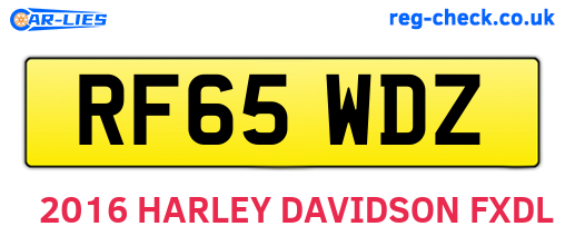 RF65WDZ are the vehicle registration plates.