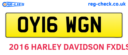 OY16WGN are the vehicle registration plates.