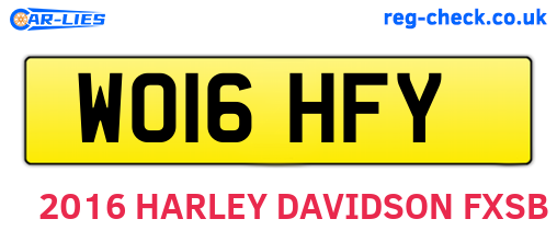 WO16HFY are the vehicle registration plates.