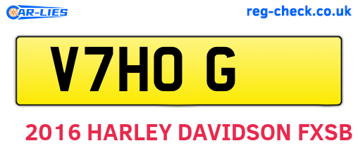 V7HOG are the vehicle registration plates.