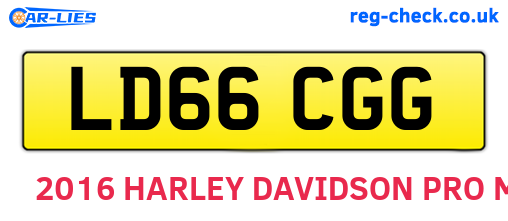 LD66CGG are the vehicle registration plates.