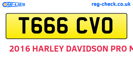T666CVO are the vehicle registration plates.