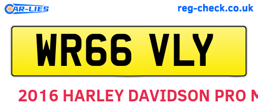 WR66VLY are the vehicle registration plates.