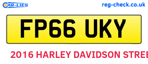 FP66UKY are the vehicle registration plates.