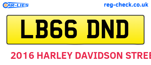 LB66DND are the vehicle registration plates.