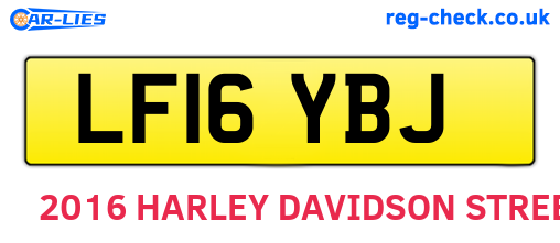 LF16YBJ are the vehicle registration plates.