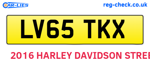 LV65TKX are the vehicle registration plates.