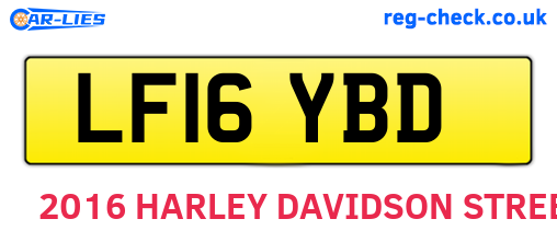 LF16YBD are the vehicle registration plates.