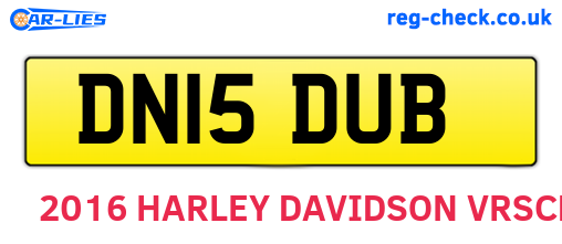 DN15DUB are the vehicle registration plates.