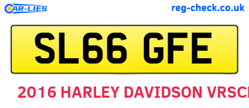 SL66GFE are the vehicle registration plates.
