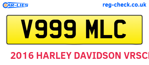V999MLC are the vehicle registration plates.