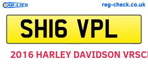 SH16VPL are the vehicle registration plates.