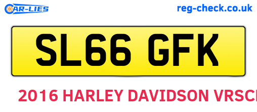 SL66GFK are the vehicle registration plates.