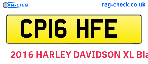 CP16HFE are the vehicle registration plates.