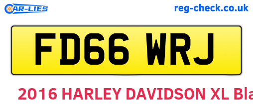 FD66WRJ are the vehicle registration plates.