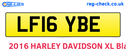 LF16YBE are the vehicle registration plates.