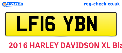 LF16YBN are the vehicle registration plates.